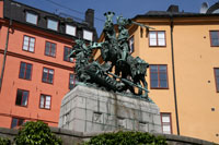 Statue of St George and the Dragon, Köpmantorget, Gamla Stan, Stockholm