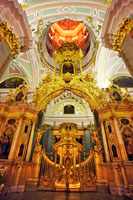 Iconostasis in the Peter and Paul Cathedral in St. Petersburg