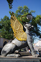 Griffin at the Bank Bridge in St. Petersburg, Russia
