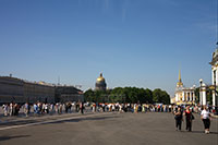 Palace Square towards Admiralty Garden, St. Petersburg, Russia