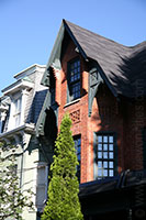 Detail of a Victorian style house in Cabbagetown, Toronto