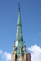 The spire of the St. James Cathedral in Toronto