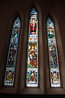 Stained-glass windows in the St. James Cathedral in Toronto
