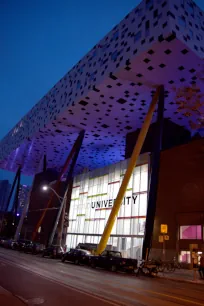 Sharp Centre for Design in Toronto at night