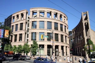 Robson street is a shopping district in vanvoucer and its named after John  Robson premiere from 1889 to 1892 Stock Photo - Alamy