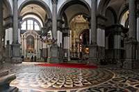 Interior of the Basilica di Santa Maria della Salute in Venice
