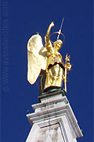 Statue of Gabriel on top of the St Mark's Campanile in Venice