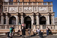 Base of the St. Mark's Campanile in Venice
