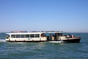 VENICE ITALY VENICE Vaporetto or waterbus carrying tourists and