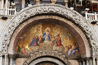 The Last Judgment mosaic on the St. Mark's Basilica in Venice, Italy