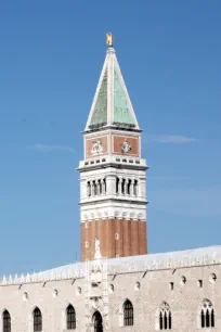 St Mark's Campanile seen from the Lagoon, Venice