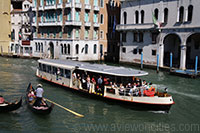 A vaporetto on the Canal Grande in Venice, Italy