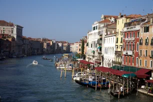 Houses along the Grand Canal in Venice
