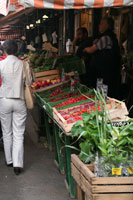 Fruit and vegetable stall at Naschmarkt, Vienna
