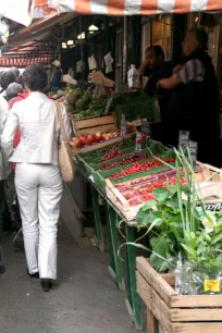 Fruit and vegetable stall at Naschmarkt, Vienna
