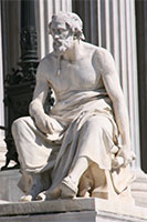 Statue of Thukydides at the Austrian Parliament in Vienna