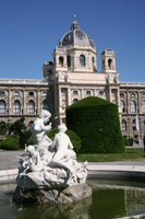 Fountain at the Maria-Theresienplatz in Vienna
