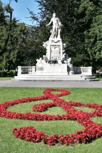 Mozart Monument in the Burggarten in Vienna, Austria