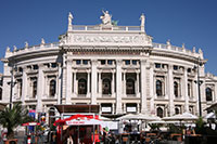 The central facade of the Burgtheater in Vienna