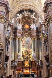 Main altar of the Peterskirche in Vienna