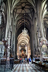 Central nave of the Stephansdom in Vienna