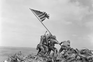 Raising the flag on Iwo Jima by Joe Rosenthal