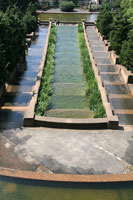 Looking down the cascade of Meridian Hill Park in Washington DC