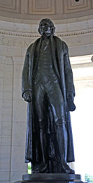 Thomas Jefferson Statue at the Jefferson memorial in Washington, DC