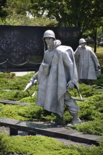 One of the statues of the Korean War Veterans Memorial, Washington DC