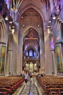 Main nave of the National Cathedral in Washington DC