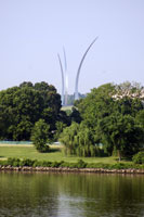 Air Force Memorial seen from across the Potomac River, Washington DC