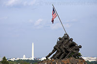 Iwo Jima Memorial with Washington, D.C. in the background