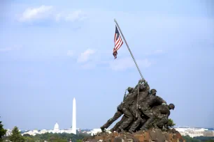 Iwo Jima Memorial with Washington, D.C. in the background