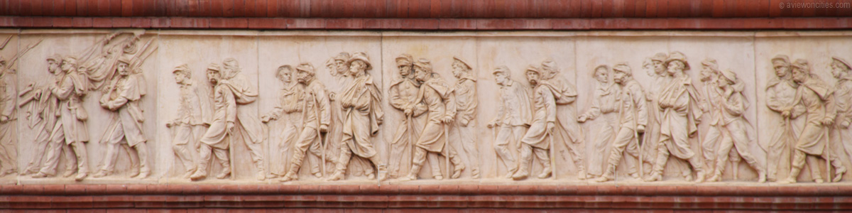 Detail of the frieze surrounding the National Building Museum, Washington DC